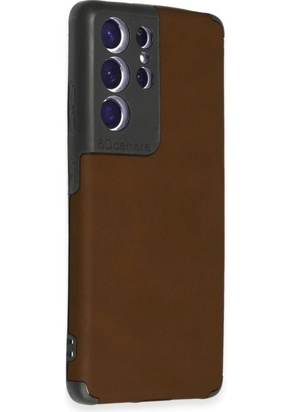 Samsung Galaxy S21 Ultra Kılıf Loop Deri Silikon - Kahverengi fiyatları