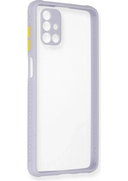 Samsung Galaxy M51 Kılıf Miami Şeffaf Silikon - Lila