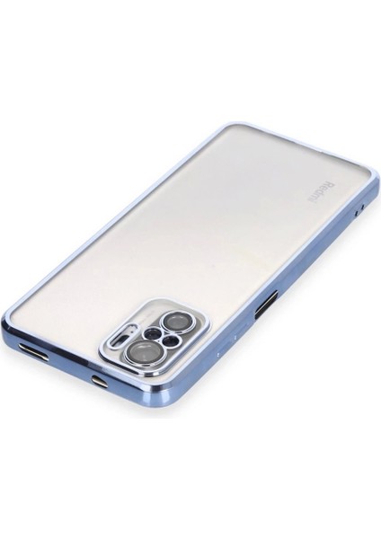 Xiaomi Redmi Note 10 Kılıf Lensli Silikon - Açık Mavi modelleri