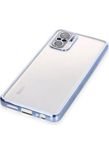 Xiaomi Redmi Note 10 Kılıf Lensli Silikon - Açık Mavi fırsatları