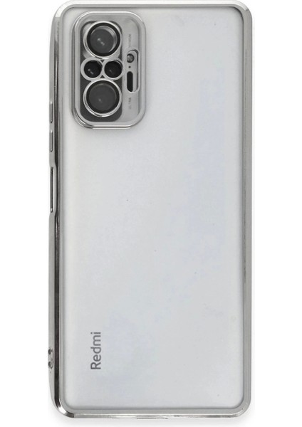 Xiaomi Redmi Note 10 Pro Kılıf Lensli Silikon - Gümüş fiyatları