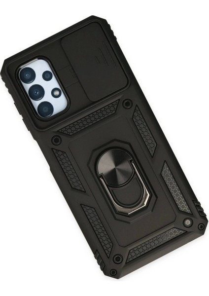 Samsung Galaxy A13 4g Kılıf Pars Lens Yüzüklü Silikon - Siyah modelleri