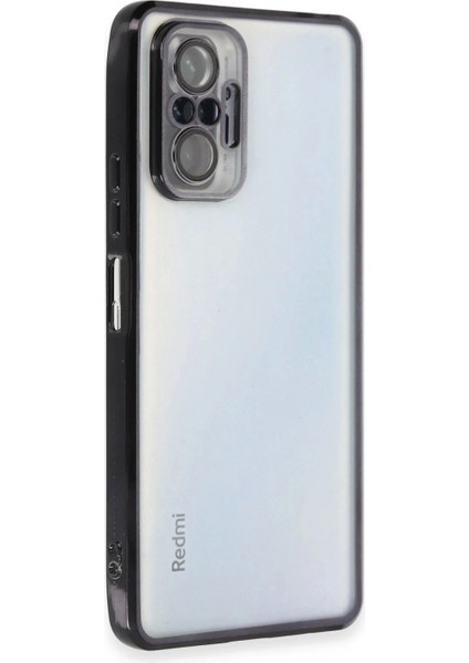 Xiaomi Redmi Note 10 Pro Kılıf Lensli Silikon - Siyah