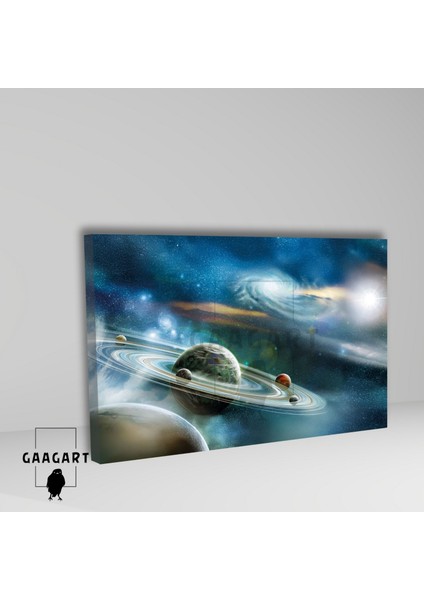 Tekli Yatay Kanvas Duvar Tablosu Uzay Gezegen Görüntüsü fiyatları