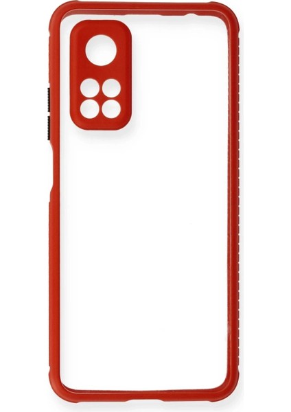 Xiaomi Mi 10T Pro Kılıf Miami Şeffaf Silikon - Kırmızı fiyatları