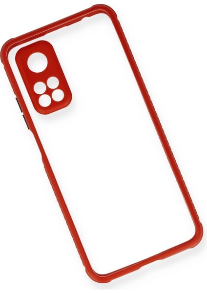 Xiaomi Mi 10T Pro Kılıf Miami Şeffaf Silikon - Kırmızı modelleri