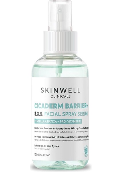 Cicaderm S.o.s Cilt Bariyer Güçlendirici ve Sebum Dengeleyici Yüz Bakım Sprey Serumu 100ML