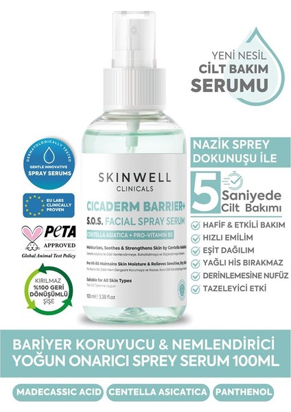 Cicaderm S.o.s Cilt Bariyer Güçlendirici ve Sebum Dengeleyici Yüz Bakım Sprey Serumu 100ML fiyatları