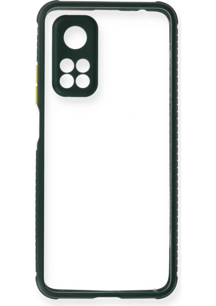 Xiaomi Mi 10T Pro Kılıf Miami Şeffaf Silikon - Koyu Yeşil fiyatları