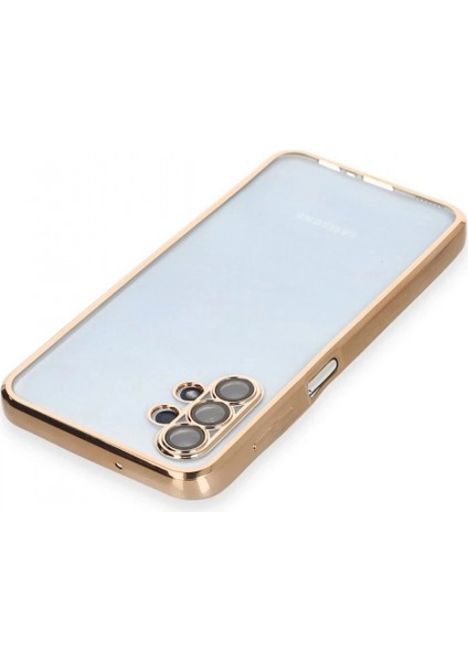 Samsung Galaxy A13 4g Kılıf Lensli Silikon - Gold modelleri