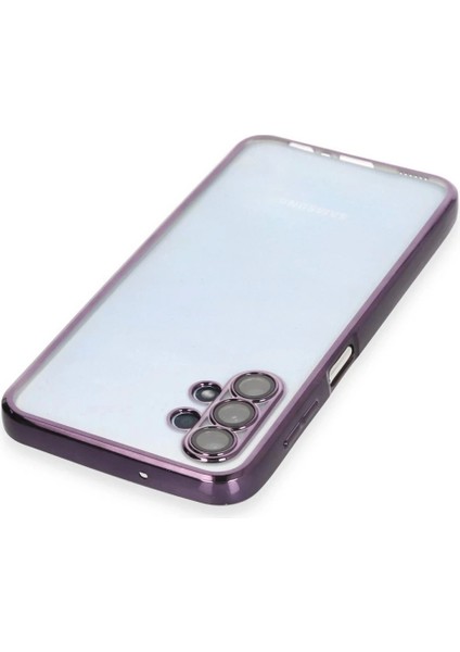 Samsung Galaxy A13 4g Kılıf Lensli Silikon - Mor modelleri