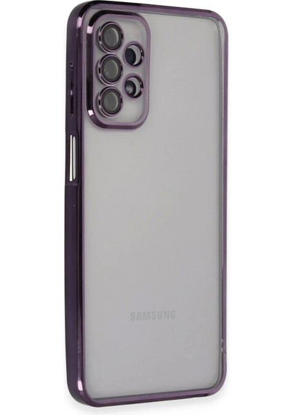 Samsung Galaxy A23 4g Kılıf Lensli Silikon - Mor