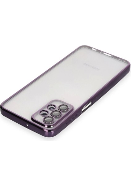 Samsung Galaxy A23 4g Kılıf Lensli Silikon - Mor modelleri