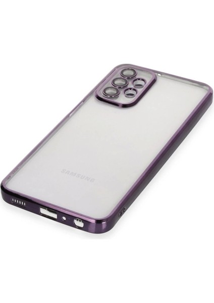 Samsung Galaxy A23 4g Kılıf Lensli Silikon - Mor fırsatları