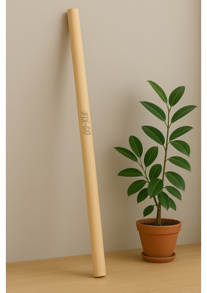 50 cm Uzun 35 mm Kalın Ahşap Pürüzsüz Yuvarlak Çubuk, Çok Amaçlı, Sağlam, Hobi Çubuğu