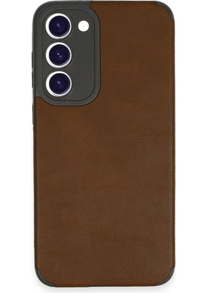 Samsung Galaxy S23 Plus Kılıf Loop Deri Silikon - Kahverengi