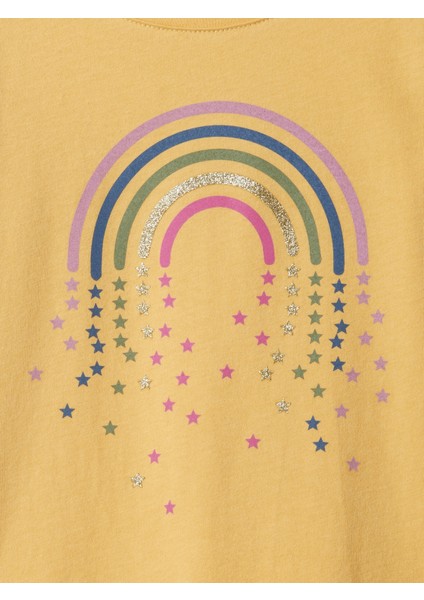 Kız Bebek Sarı %100 Pamuk Gap Logo Grafikli T-Shirt fiyatları