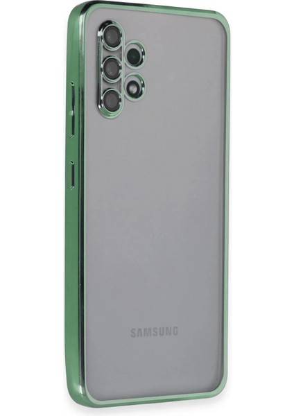 Samsung Galaxy A32 Kılıf Lensli Silikon - Yeşil
