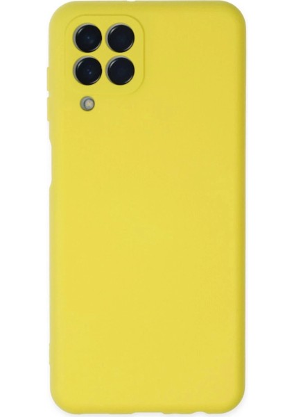 Samsung Galaxy M33 Kılıf Nano Içi Kadife Silikon - Sarı