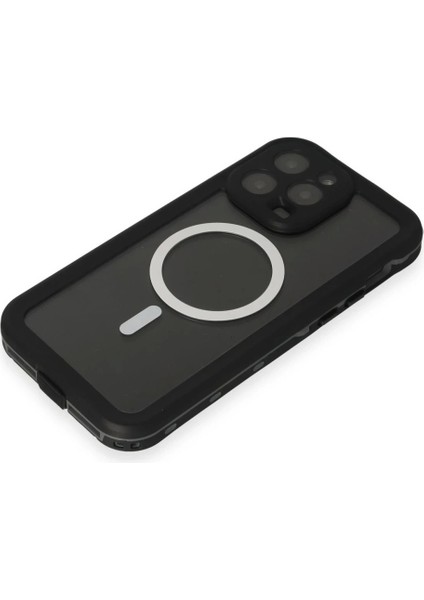iPhone 15 Pro Kılıf Red Pepper Magneticsafe Su Geçirmez Kılıf - Siyah-Gri indirimleri
