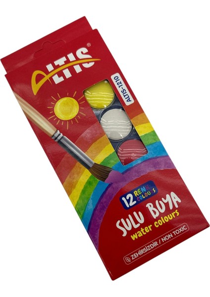 Altıs 12 Renk Sulu Boya Büyük Boy 1210