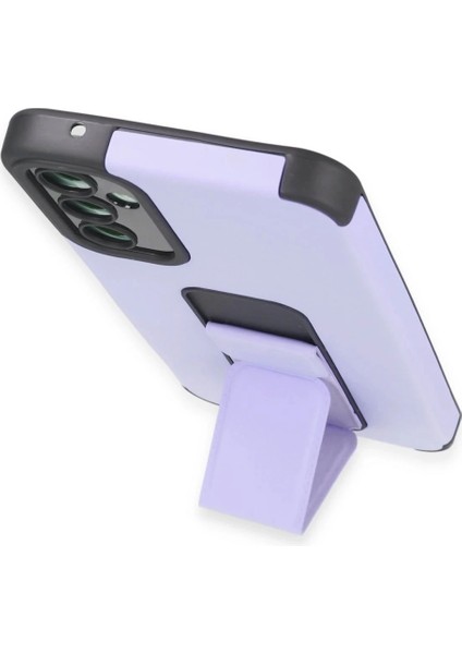 Samsung Galaxy A54 5g Kılıf Mega Standlı Silikon - Lila indirimleri