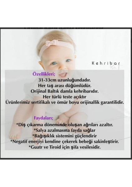 Ham Kehribar Bebek Kolye indirimleri