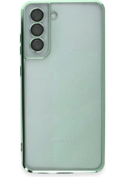 Samsung Galaxy S21 Fe Kılıf Lensli Silikon - Yeşil