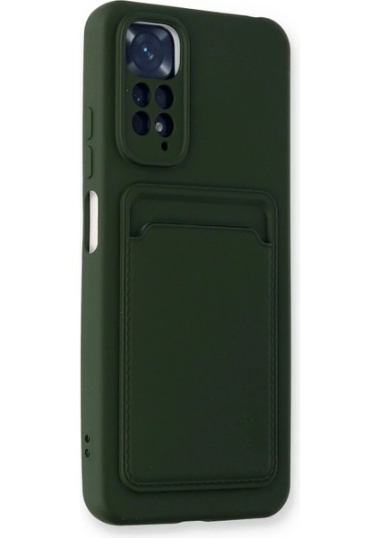 Xiaomi Redmi Note 11S Kılıf Kelvin Kartvizitli Silikon - Koyu Yeşil modelleri