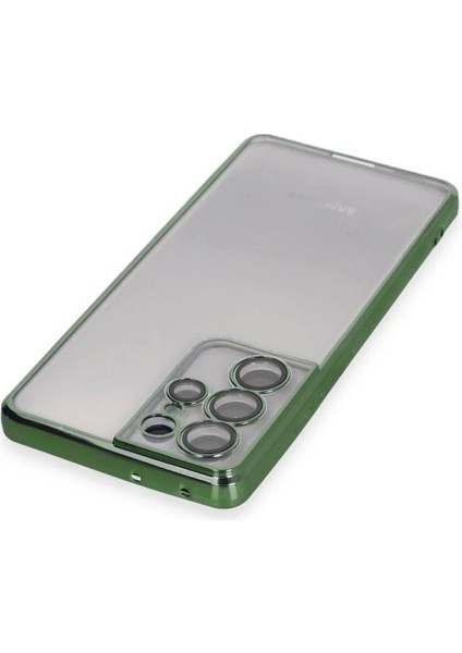 Samsung Galaxy S21 Ultra Kılıf Lensli Silikon - Yeşil modelleri