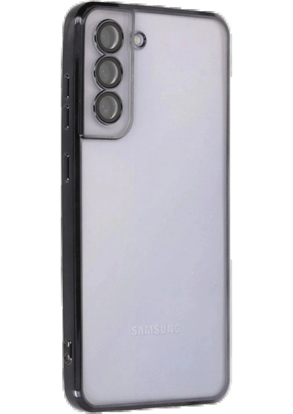 Samsung Galaxy S21 Fe Kılıf Lensli Silikon - Siyah