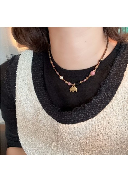 Boncuklu Fil Kolye Ucu Zinciri (Yurt Dışından) modelleri