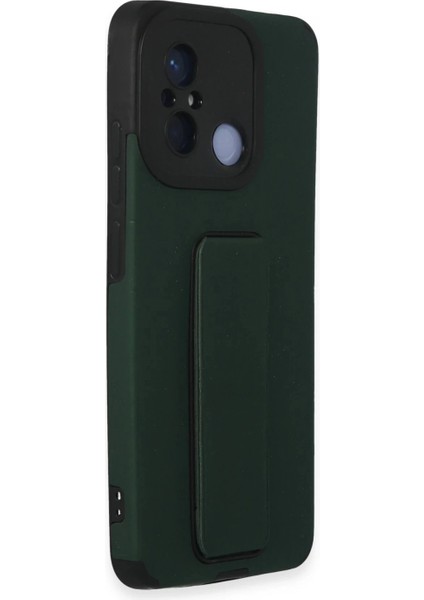 Xiaomi Redmi 12C Kılıf Mega Standlı Silikon - Yeşil fiyatları