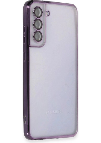 Samsung Galaxy S21 Fe Kılıf Lensli Silikon - Mor