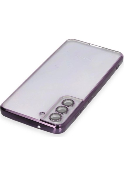 Samsung Galaxy S21 Fe Kılıf Lensli Silikon - Mor modelleri