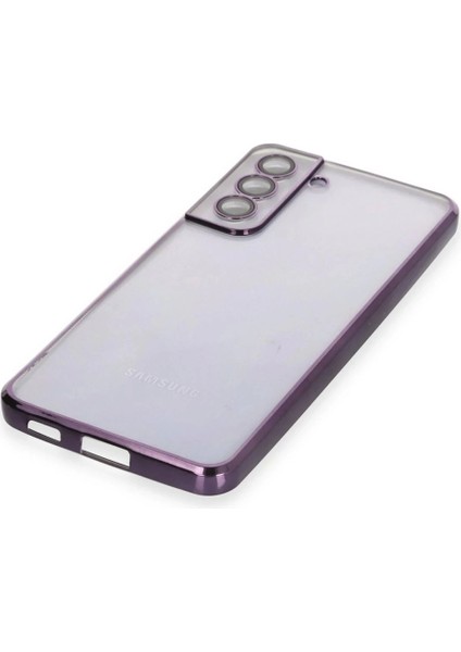 Samsung Galaxy S21 Fe Kılıf Lensli Silikon - Mor fırsatları