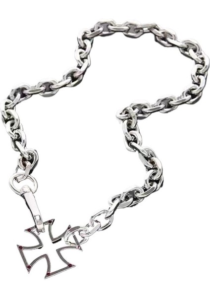 Içi Boş Haç Kolye Kısa Avrupa ve Amerikan Hip-Hop Niş Küba Zinciri (Yurt Dışından)