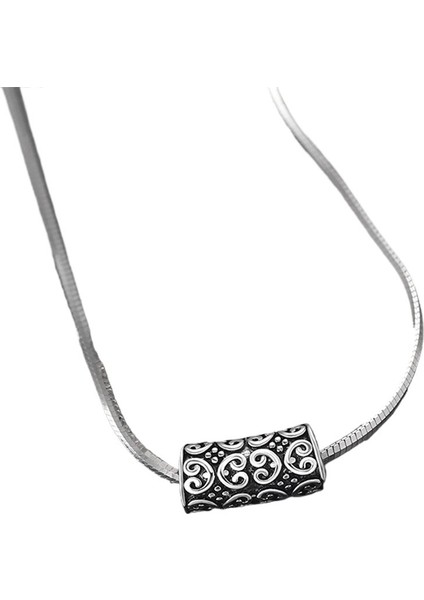 Yılan Kemiği Zincir Basit Erkek Retro Kolye Takı (Yurt Dışından)