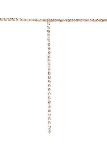 Uzun Püskül Kristal Kolye Kadın Zarif Moda Yapay Elmas Köprücük Zinciri Takı Aksesuarları (Yurt Dışından)