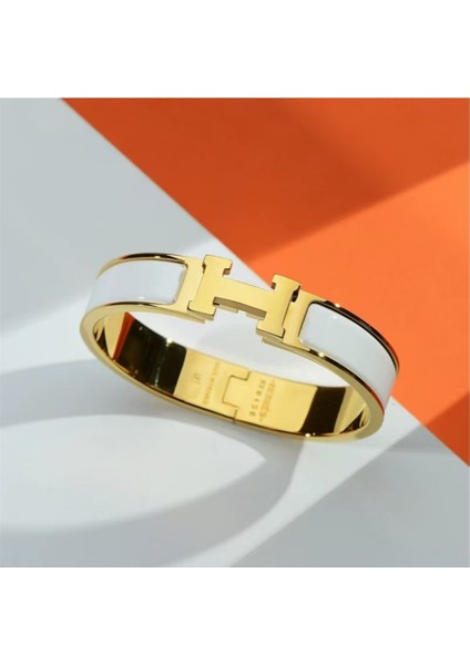 Bilezik Emaye Geniş ve Dar Versiyonu Erkek ve Kadınlara Uygun Harf Tokalı Bilezik (Yurt Dışından)
