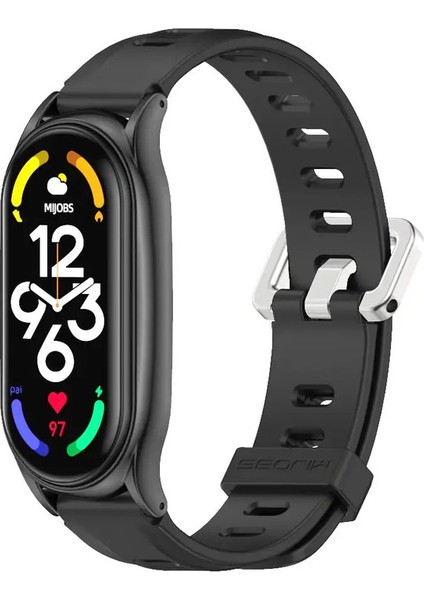 Mı Band 9 10 8 7 6 5 4 3 Bileklik Bileklik Xiaomi Akıllı Bant 8 Mı Band 7 Sebzesi Amazfit Band 5 Sebzesi Strap Renk: Delik Siyah/boyut: Mı Band 10 Için (Yurt Dışından)