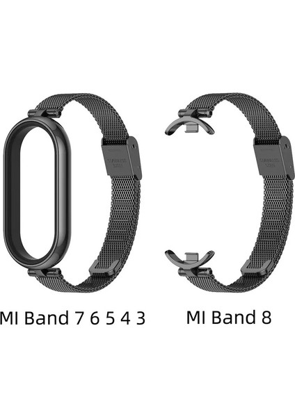 Xiaomi Mi Band 9 10 8 7 6 5 43 Akıllı Bileklik Kadınlar Kızlar Moda Metal Izleme Bandı Yedek Aksesuarları Miband 7 6 Tolor: Gümüş/boyut: Mı Band 8 9 10 (Yurt Dışından)