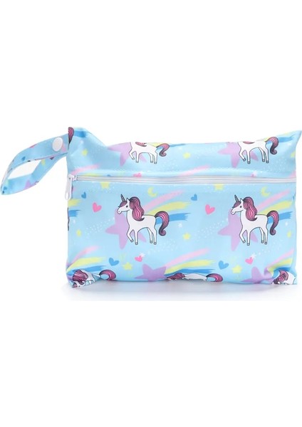 Küçük Islak Çanta 15*22.5 cm Yıkanabilir Yeniden Kullanılabilir Bez Bebek Bezi Çantaları Su Geçirmez Yüzme Sporu Seyahat Taşıma Çantası Rengi: Sm6 (Yurt Dışından)