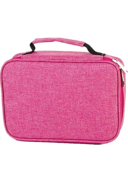 1pcs Çok Fonksiyonlu Kalem Çantası 72 Yuva Büyük Kapasiteli Boyama Kalemi Tutucu Saklama Kutusu Fermuar Çanta Gadget ile Sabit Torba Renk: Gül Kırmızı (Yurt Dışından)