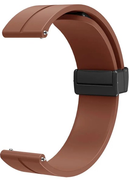 16mm 18mm 20mm 22mm silikon manyetik toka saat kayış bandı için huawei gt2 akıllı saat bağlı bilezik siyah saat bandı adam band rengi: kahverengi/bant genişliği: 16mm (Yurt Dışından)