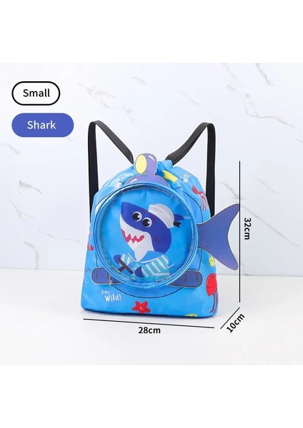 Çocuklar Yüzmek Torba Kuru Islak Ayırma Su Geçirmez Depolama Çantası Kızlar Erkekler Spor Moda Taşınabilir Sevimli Karikatür Çocuklar Backpackcolor: Küçük Köpekbalığı (Yurt Dışından)