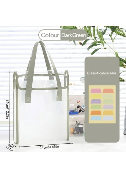 Taze Basit 13LAYERS Büyük Kapasiteli Kalınlaştırılmış Belge Eğitim Çantası Şeffaf Su Geçirmez Seyahat Öğrencileri Depolama Araç Rolor: Mavi (Yurt Dışından)