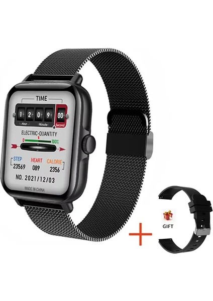 Keshuyou Yeni Akıllı Saat Hediyesi Bluetooth Talk Döner Düğme Müzik Oyuncusu Erkek Kadın Spor Android Ios Renk Için Akıllı Saat: Black ml (Yurt Dışından)