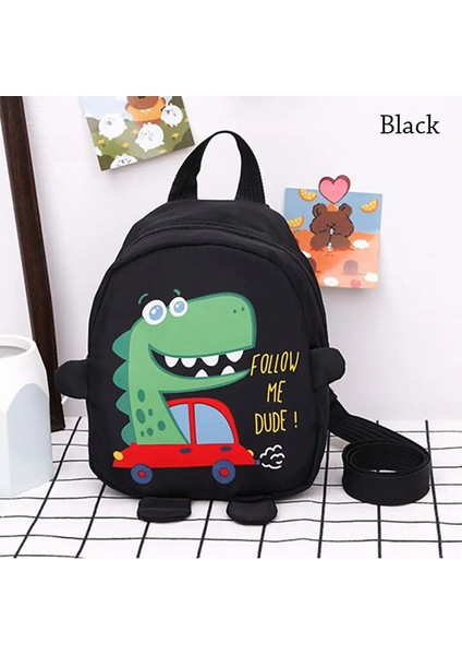 Anti-Lost Backpacks Anaokulu Okul Çantası Toddler Rucksack Karikatür Dinozor Bebek Çocuklar Erkek Kız Okul Okulu Bagscolor: Siyah (Yurt Dışından)