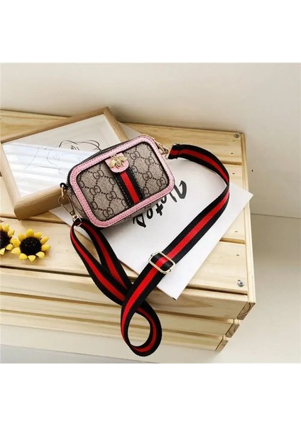 Yeni Moda Sevimli Mini Çocuk Çapraz Bags Su Geçirmez Pu Omuz Çantası Bebek Sırt Çantası Crossbody Bag Para Çantası El Çantası: Pembe (Yurt Dışından)